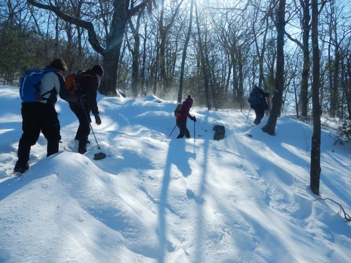 Snowshoeing in the Delaware Water Gap, NJ